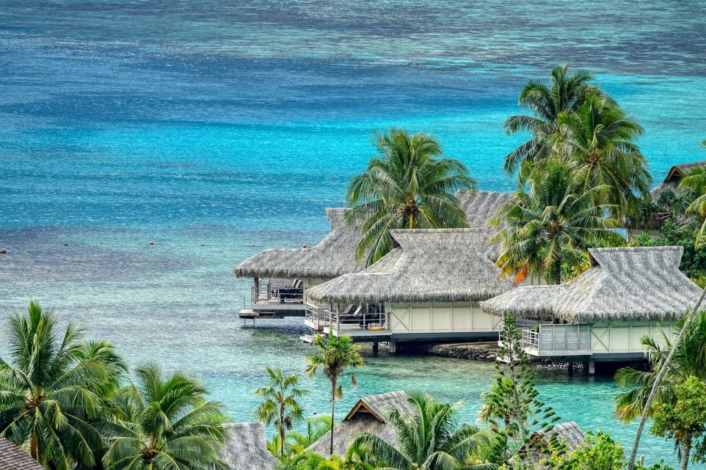 Domki na wodzie w Polinezji Francuskiej